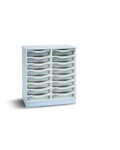 16 Single Tray Unit Grey Clear