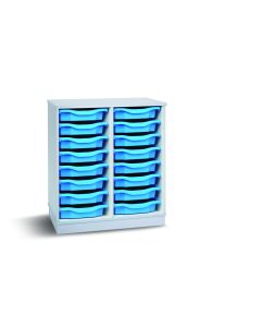16 Single Tray Unit Grey Cyan