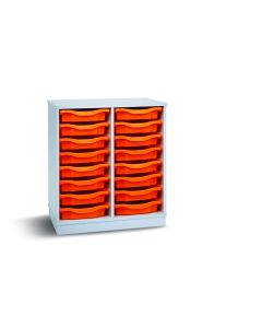 16 Single Tray Unit Grey Tangerine