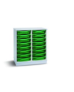 16 Single Tray Unit Grey Green
