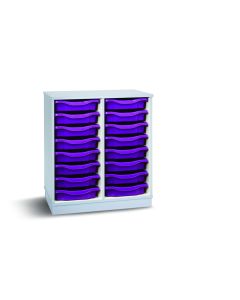 16 Single Tray Unit Grey Purple