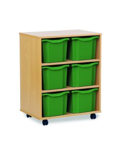 6 Triple Tray Unit Beech Green