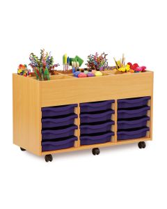 6 Bay Kinderbox Beech Single Trays Purple