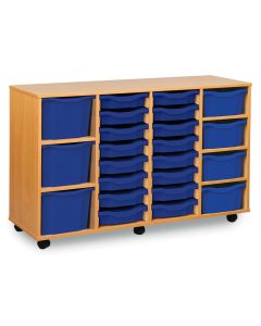 16 Single, 4 Double, 3 Triple Tray Unit Blue