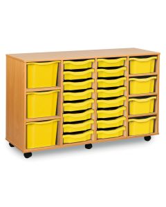 16 Single, 4 Double, 3 Triple Tray Unit Yellow