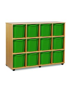 12 Quad Tray Unit Beech Green