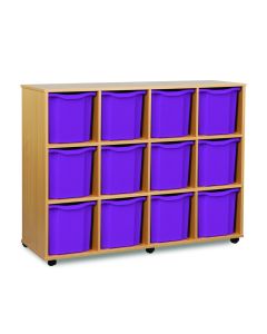 12 Quad Tray Unit Beech Purple