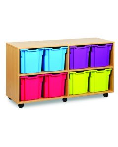 8 Quad Tray Unit Beech Clear