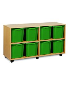8 Quad Tray Unit Beech Green