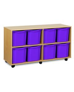 8 Quad Tray Unit Beech Purple