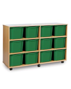 12 Triple Tray Unit Beech Green
