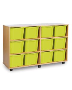 12 Triple Tray Unit Beech Lime