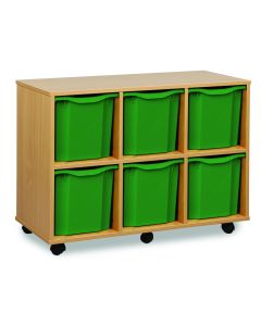 6 Quad Tray Unit Beech Green