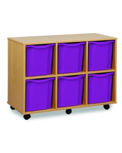 6 Quad Tray Unit Beech Purple