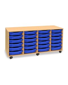 24 Single Tray Horizontal Unit Blue
