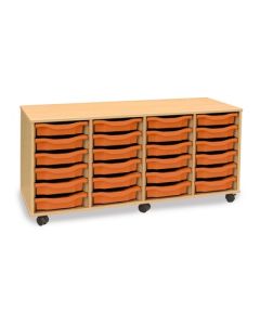 24 Single Tray Horizontal Unit Tangerine