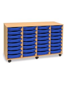32 Single Tray Unit Beech Blue