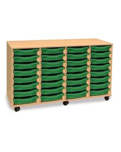 32 Single Tray Unit Beech Green