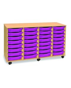 32 Single Tray Unit Beech Purple