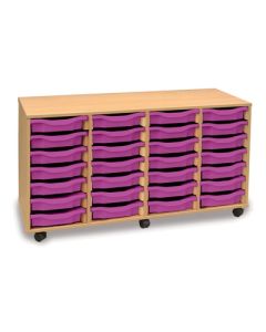 28 Single Tray Unit Beech Purple