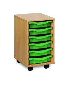 6 Single Tray Unit Beech Green