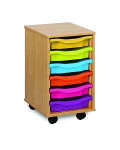 6 Single Tray Unit Beech Multi