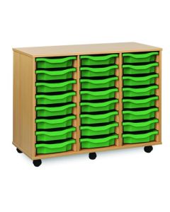 24 Single Tray Unit Beech Green