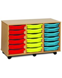 18 Single Tray Unit Beech Multi