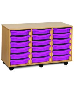 18 Single Tray Unit Beech Purple
