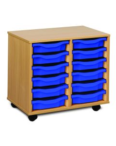 12 Single Tray Unit Blue