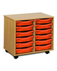 12 Single Tray Unit Tangerine