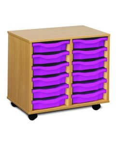 12 Single Tray Unit Purple