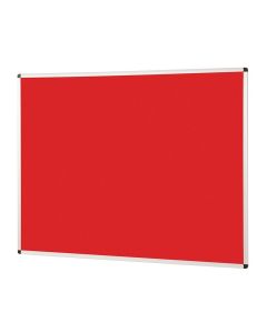 Aluminium Framed Noticeboard H900xW1200mm Red