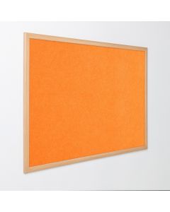Eco Friendly Light Oak Noticeboard H1200 x W1800mm Orange