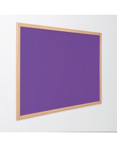 Eco Friendly Light Oak Noticeboard H900xW600mm Purple