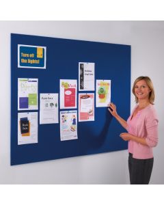 Unframed Felt Noticeboard H900 x W1200mm Dark Blue
