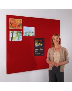 Unframed Felt Noticeboard H900 x W1200mm Red