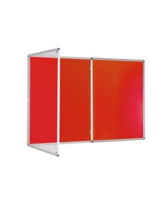 Tamperproof Noticeboard H1200 x W1800mm Red