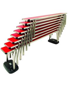 Contour Stacking Bench 1220x254xH381mm Red