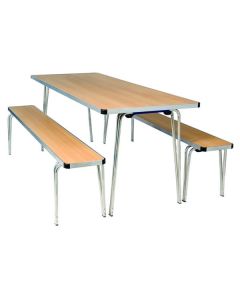 Contour Folding Table 1520x610x760mm White