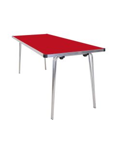 Contour Folding Table 1520x685x635mm Red