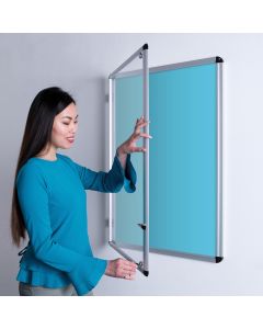 ColourPlus Tamperproof Noticeboard H900xW600mm Cyan