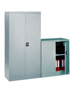 Metal Double Door Cupboard with 3Shelves H1806mm White