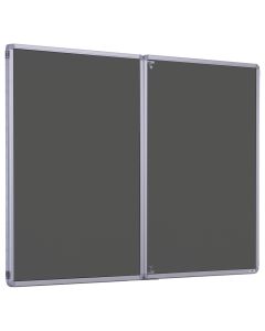 Accents FlameShield Lockable Noticeboard H1200x1200mm Charcoal