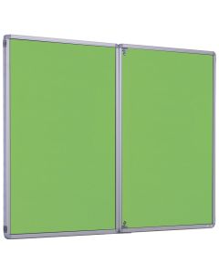 Accents FlameShield Lockable Noticeboard H1200x1800mm Light Green