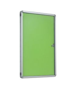 Accents FlameShield Lockable Noticeboard H1200x2400mm Light Green
