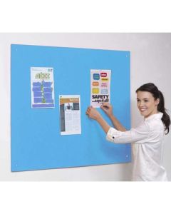 FlameShield Unframed Noticeboard H1200xW1800mm Light Blue