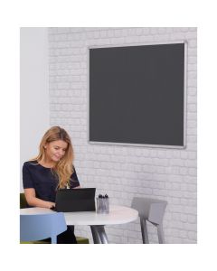 Accents Aluminium Framed Noticeboard H600xW900mm Charcoal