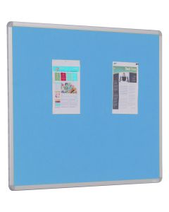 Accents Aluminium Framed Noticeboard H600xW900mm Light Blue
