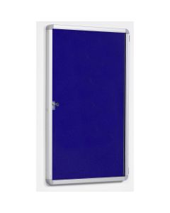 Side Lockable Noticeboard H900xW600mm Blue